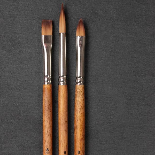 KUM Wood Line Acrylic Brushes