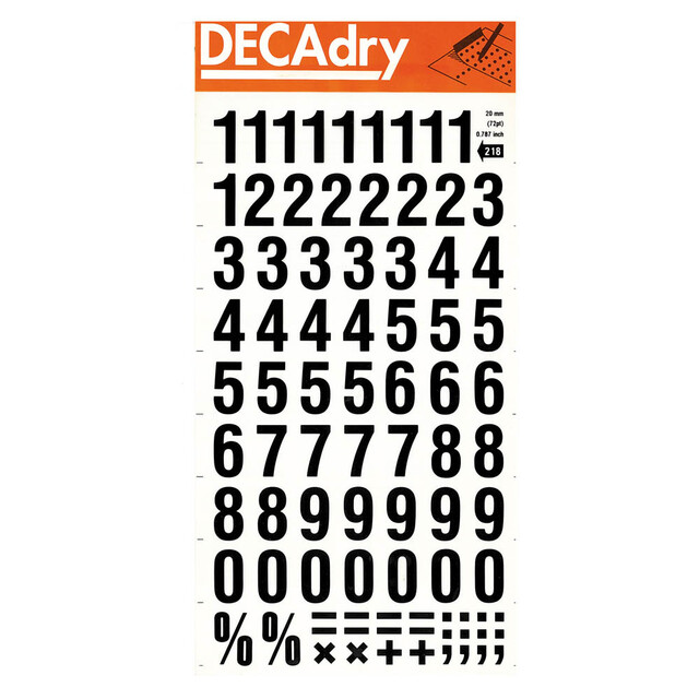 Decadry Transfer Lettering