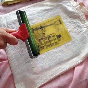 Drypoint Etching on Fabric