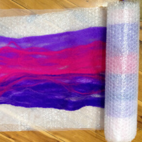 Rolled Felted Cobweb Scarf