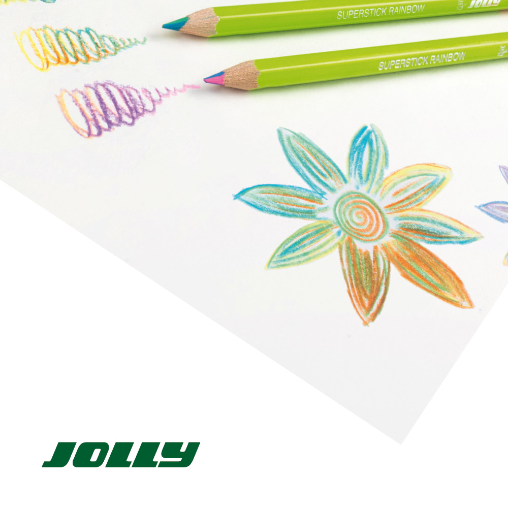 Crayon Supersticks Rainbow, JOLLY - cool colouring pencils for kids!