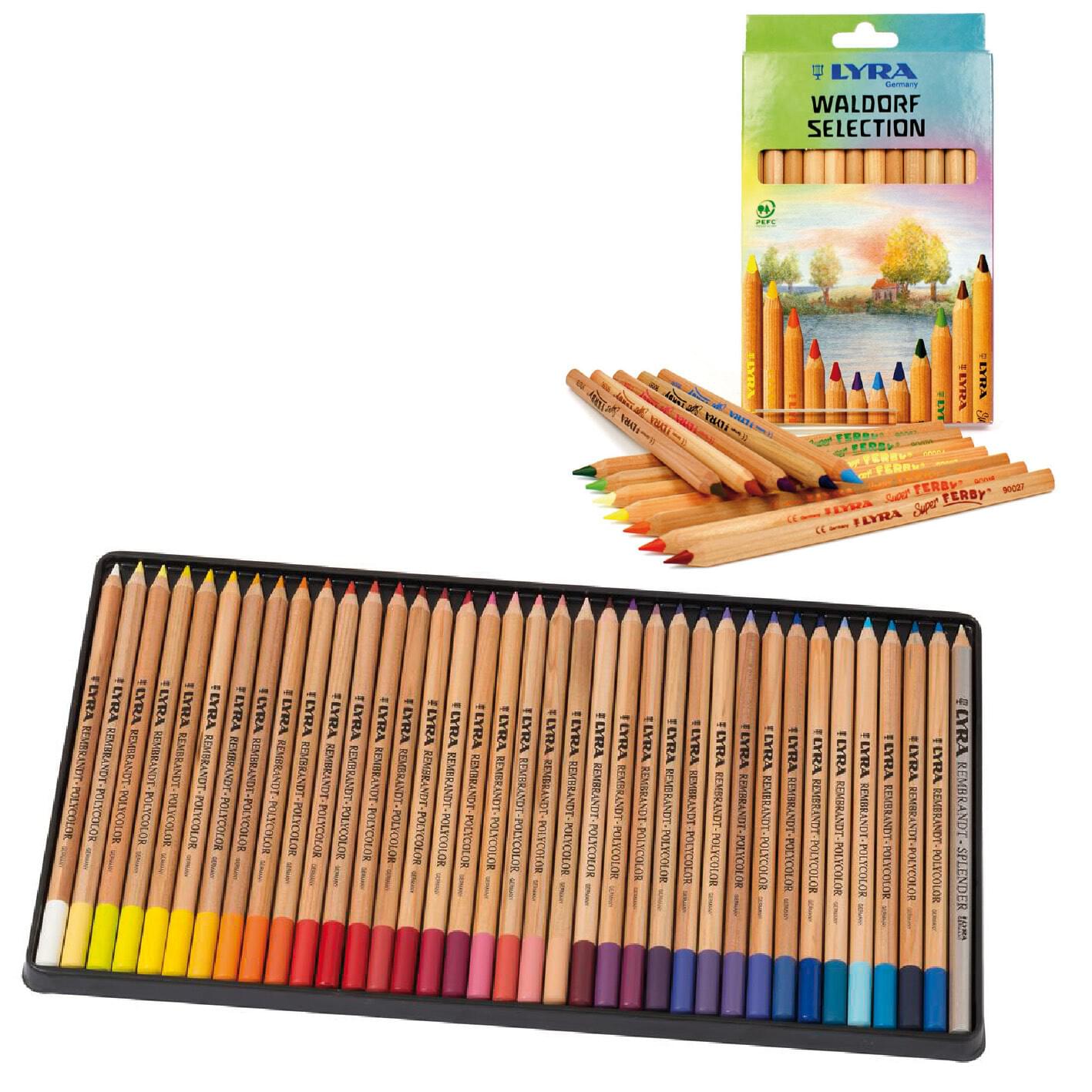 10 LYRA Lumber and marking Crayon 5 colors; White, Blue, Red, Yellow and  Green
