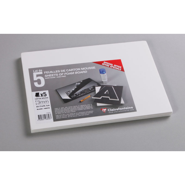 3mm A1-15 feuilles Pack-mousse core board Foamboard 