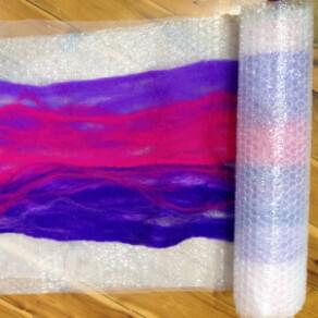 Rolled Felted Cobweb Scarf