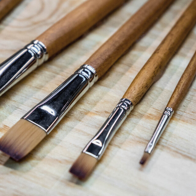 KUM Wood Line Acrylic Brushes